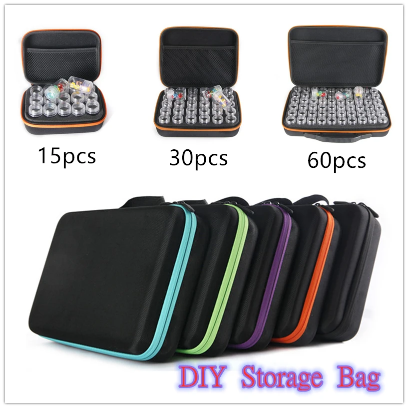 

DIY60 Slot Diamond Embroidered Box Diamond Painting Accessory Box Transparent Plastic Beads Display Storage Box Cross-Stitch Kit