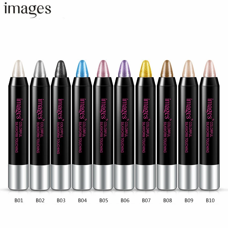 IMAGES Makeup Highlighter Eyeshadow Pencil Shimmer Stick Glitter Eye Shadow Pen Set Eyeliner