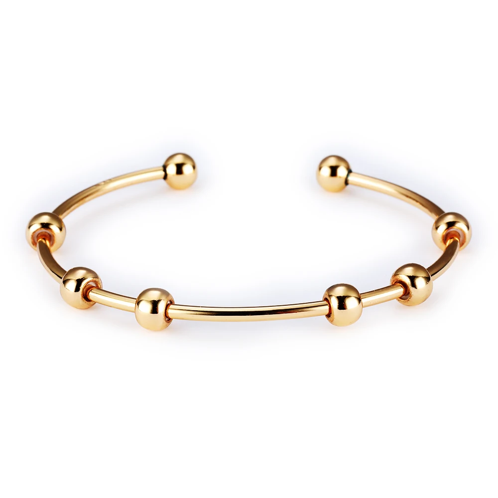 

MYLONGINGCHARM Golf Score Counter Bracelets-Open Cuff Bangles Gold Color-Golf Gifts for Women Golfer G3401