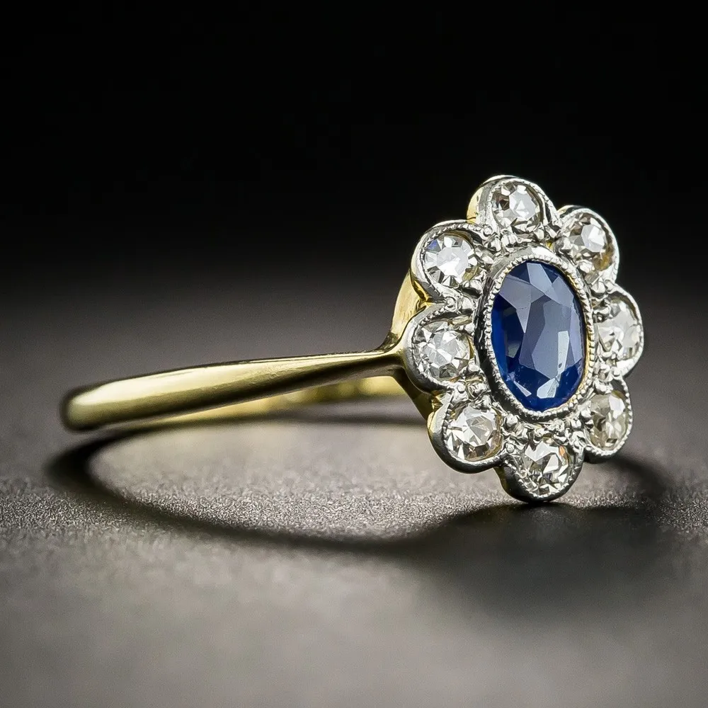 Vintage S925 Silver Gemstone Ring For Women Men