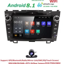 gps Navigation Android 8.1 for HONDA CRV CR-V 2006-2011 2din car dvd player car stereo car radio HD 1024*600+FREE CAMERA+MAPS