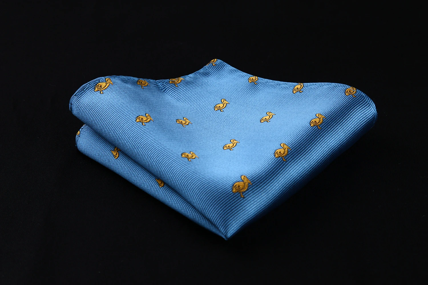  BGA03BS Animal Pattern Light Blue Wedding Bowtie Men Silk Self Bow Tie handkerchief set