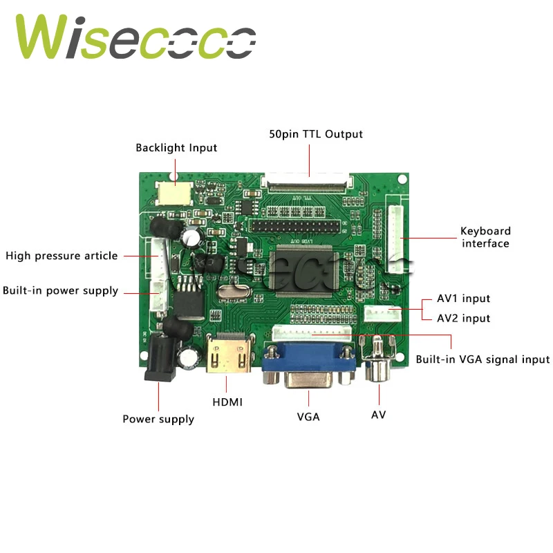 Для Raspberry Pi 3 2 ЖК-дисплей Экран дисплея 7 дюймов 1024*600 7300101463 E231732 на тонкопленочных транзисторах на тонкоплёночных транзисторах 50 шпильки мониторов происходит 2AV HDMI VGA