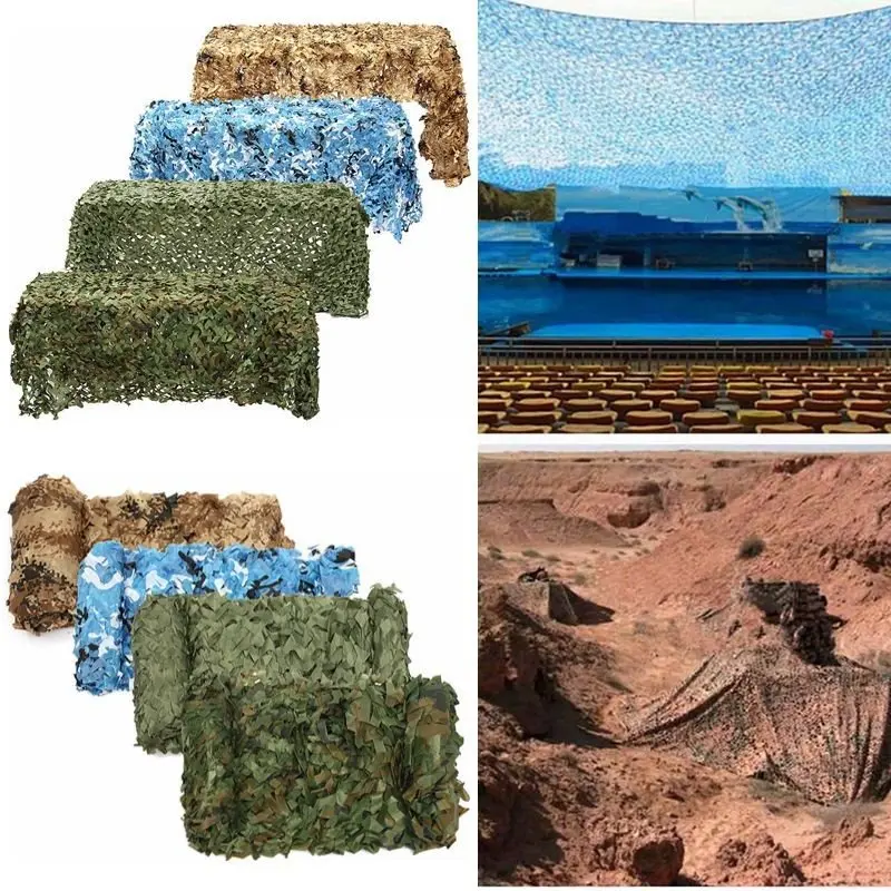 

1 PC 4 Colors Available 2x3M Decorative Camouflage Blanket Store Bar Background Polish Durable Outdoor Pool Shade Net Shelter
