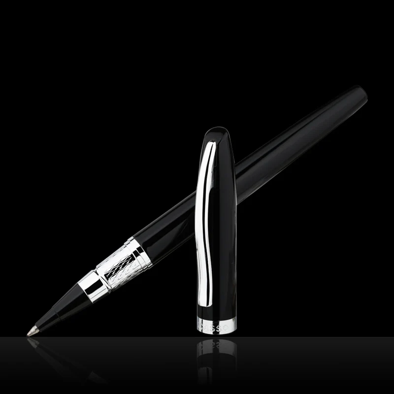 Hgih Quality Stationery Picasso Pimio 83 Pure Black and Silver Clip Roller Ball Pen Luxury Gift Ballpoint Pens Free Shipping | Канцтовары