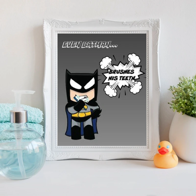 Superhero Batman Bathroom Print