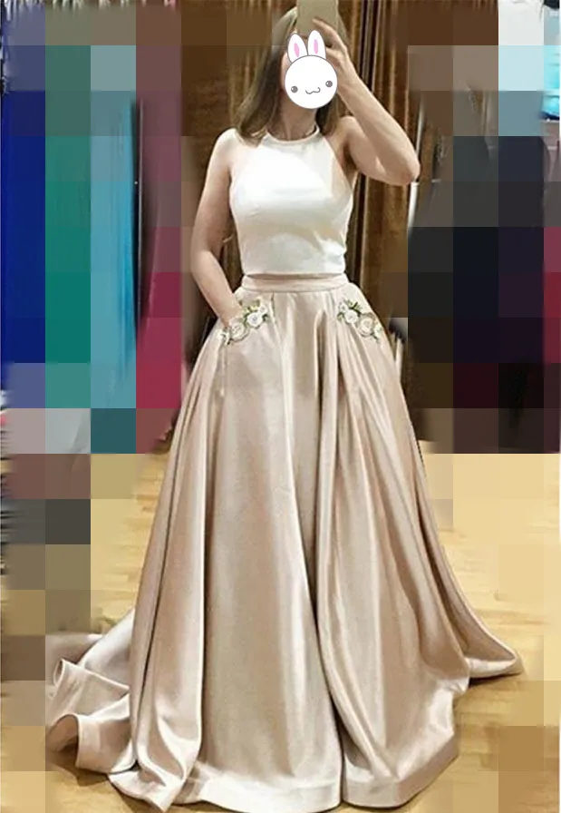 

Elegant 2019 Hi Lo Gown Evening Dresses Long Sleeveless Deep V-Neck Zipper Back Formal Evening Party Dress robe de soiree