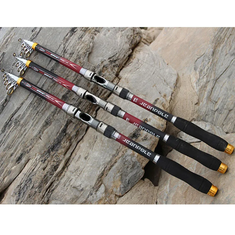 

Saltwater Telescopic Fishing Rod Superhard Ultra Light Rod Carbon 2.1M-3.6M Fishing Rod Spinning Fishing Pole High Carbon