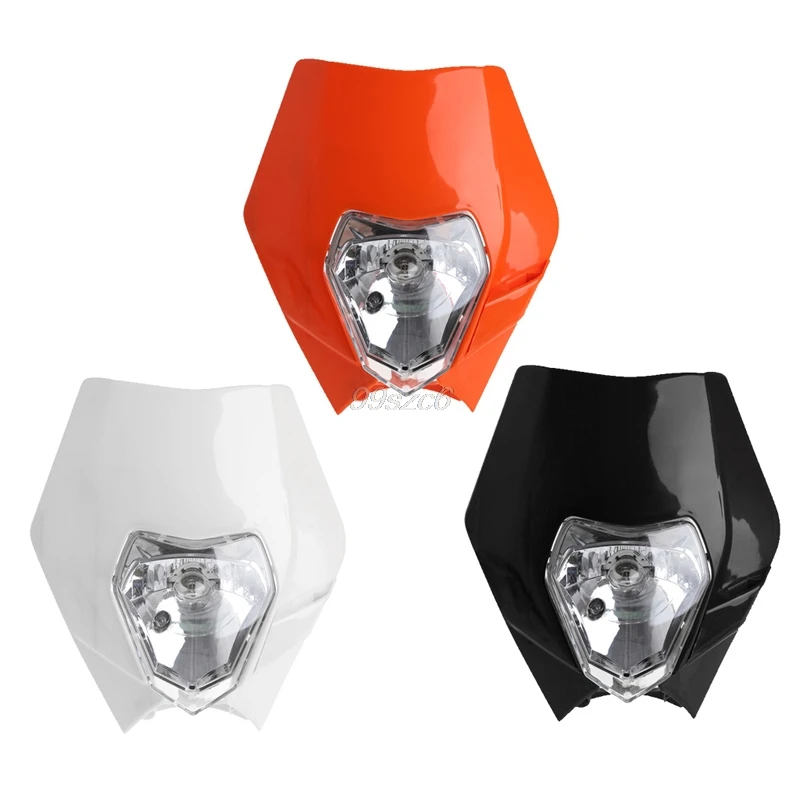 

Motorcycle Dirt Bike Motocross Universal Headlamp With H4 Lamp For KTM SX EXC XCF F SMR Headlight Sep10 Drop Ship