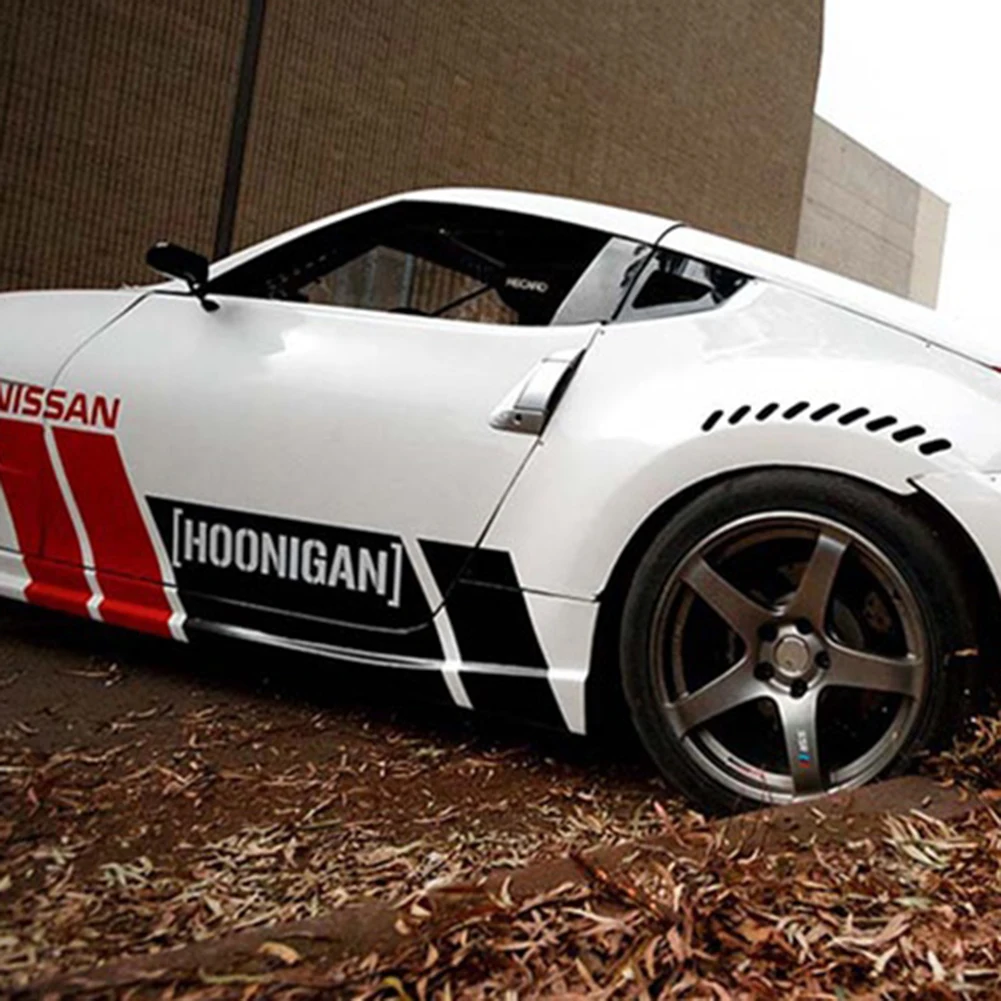 Hoonigan печать автомобиля окна двери наклейки самоклеющиеся гонки отражательные наклейки для автомобилей стикер
