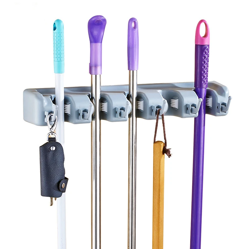 Broom Holder and Garden Tool Organizer for Rake or Mop Handles Remove Clutter from Bathroom and