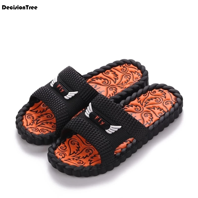 

Fashion Men Plastic Mixed Colour Slippers Summer Male Lightweight Indoor Floor Shoes Hollow Design Comfortable Flat Sandals Z191