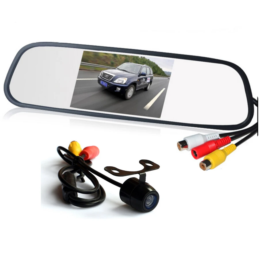 

Parking Assistance System 2 in 1 4.3 Digital TFT LCD Mirror Auto Car Parking Monitor Rear view Camera for Fiat Panda 500L