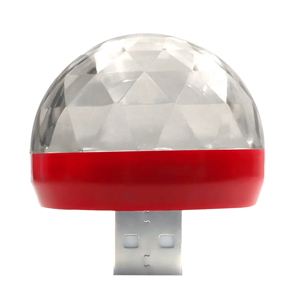 Дизайнерский светильник в форме шара, Красочные вечерние украшения, вращающийся USB мини-интерьер автомобиля, портативный музыкальный проектор, светодиодный светильник