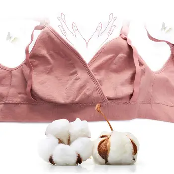 

Crisscross Front Closure Breastfeeding No Underwire Bra cotton Pregnant Women Underwear Nursing Brassiere