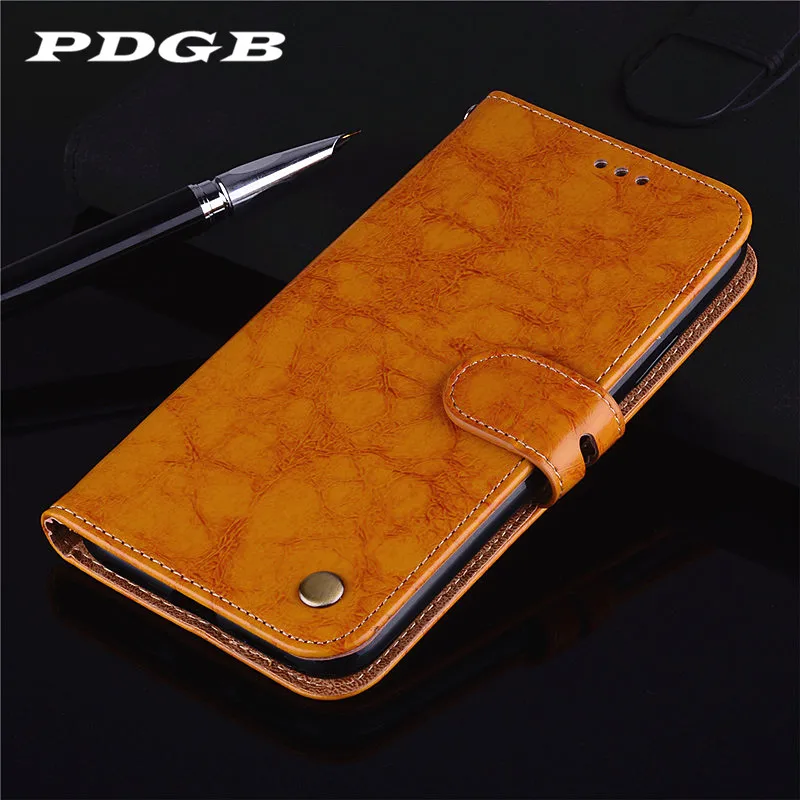 PDGB Wallet Leather Case for Huawei P30 Pro Lite Honor 10 8X 8C 8A Nova 3 3i Book Flip Soft Cover Vintage oil Wax | Мобильные
