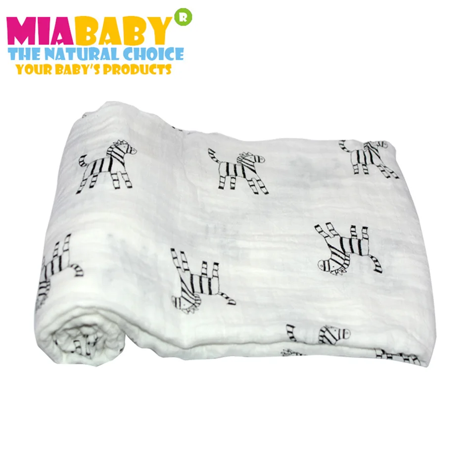 Miababy (9 шт./лот) 100% хлопок муслиновое детское пеленание супер мягкое вашего