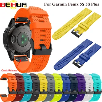 

20mm Watchband Strap for Garmin Fenix 5S Watch Quick Release Silicone Easy Fit Wrist Band Strap For Garmin Fenix 5S Plus Belt