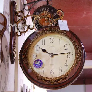 

[Ai Sili] special! European-style garden-style double-sided wall clock mute scanning movement ASL8075