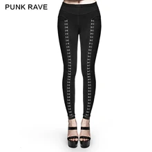 PUNK RAVE metal buckle leggings winter warm legging
