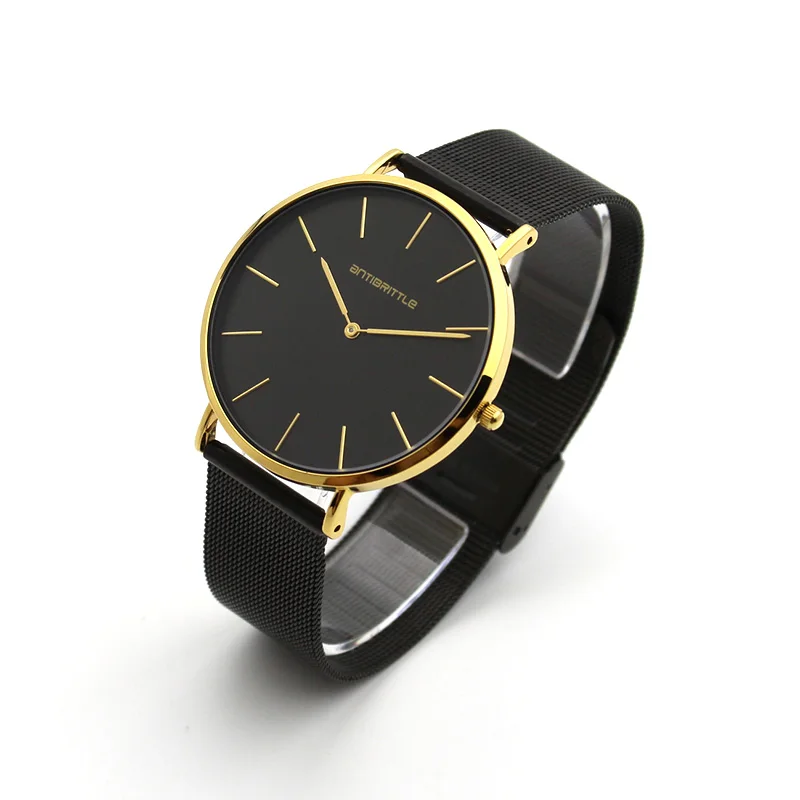 

Men Watches Top Brand Luxury 2 hands simple Ultrathin stainless steel casual Quartz Watch men black gold Clock zegarki meskie