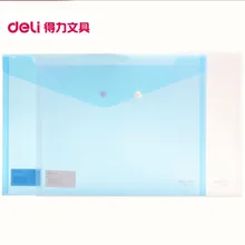 20 шт./партия Deli 5505 PVC-A4, прозрачные кнопки, бумажные папки для документов, органайзер для конференций, офисные принадлежности, канцелярские принадлежности