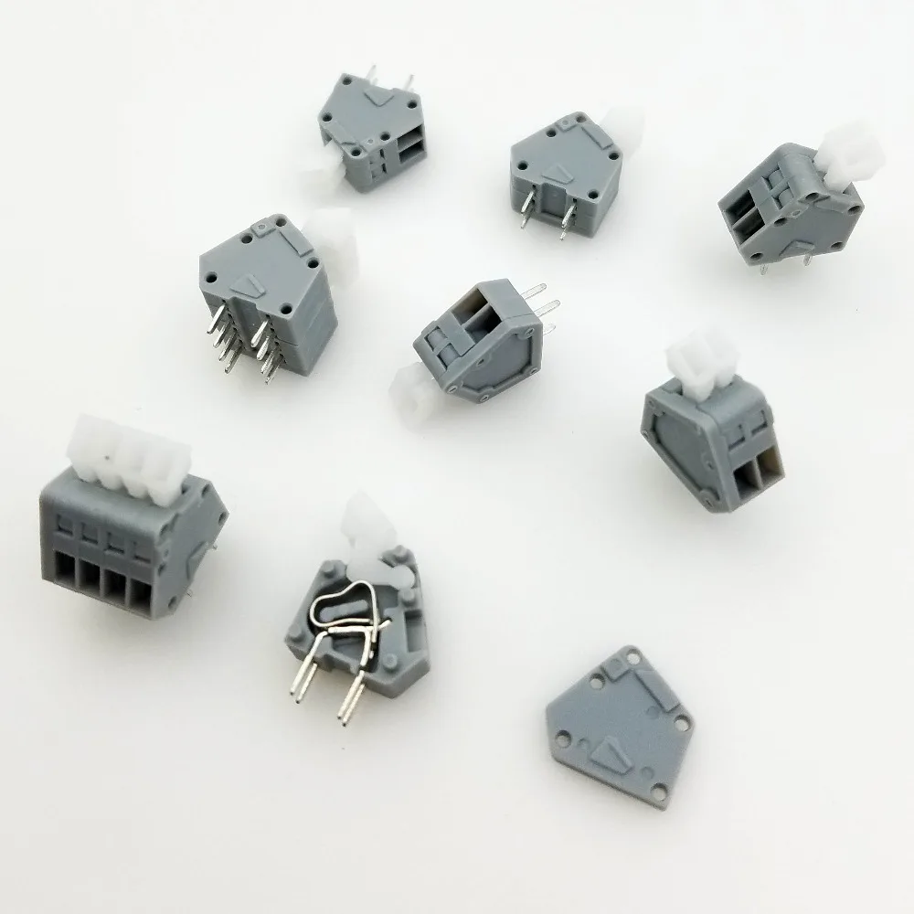 

KF240-2.54,pitch 2.54mm PCB Spring terminal block with trigger