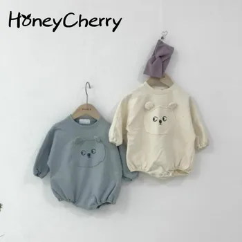 

2020 Baby Bodysuits Korean Cartoon Button Pack Crawler Bear New Fashion Bat Sleeve In Spring Of Bodysuits
