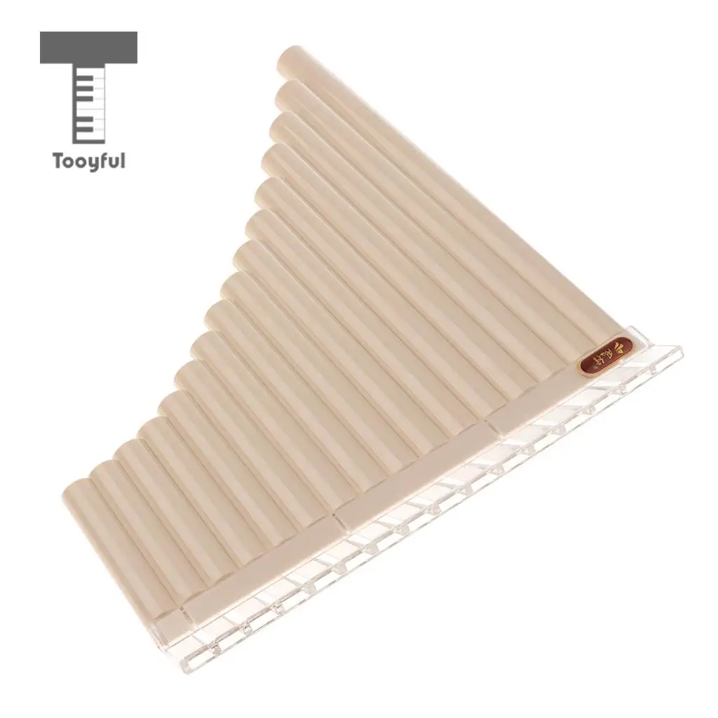 Tooyful Pan Flute 16 Pipes Beginner Woodwind Instrument Pan Pipes C Key Flauta Xiao