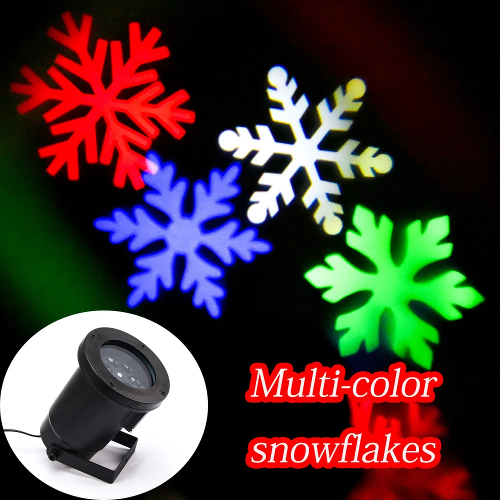 

IP65 Waterproof Laser Light Multi-color LED Moving Snowflakes Spotlight Christmas Landscape Projector Lighting Festival Decor