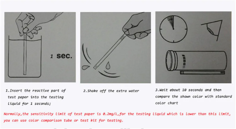 Тест-полоска из нитрита, тест-полоска, индикатор PH, тест-бумага для измерения уровня воды