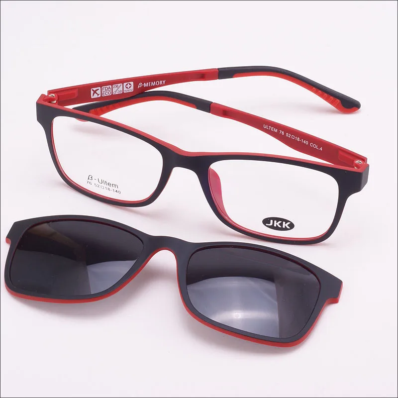 

Free Shiping Glasses Frame for women With Magnet Polarized Clip Sunglasses Ultem Glasses full Rim Prescription Eyeglasses Uv400