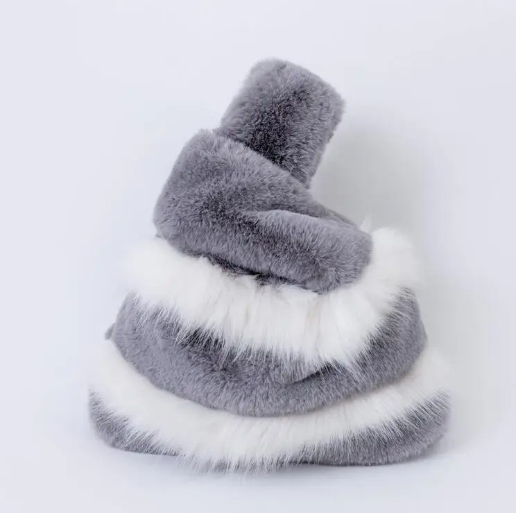 grey white AIMIYOUNG женский дневной клатч из искусственного меха, сумки через плечо для женщин, сумка-мессенджер, сумка на плечо, сумки, Bolsa Feminina Bolsos Mujer - Цвет: grey white