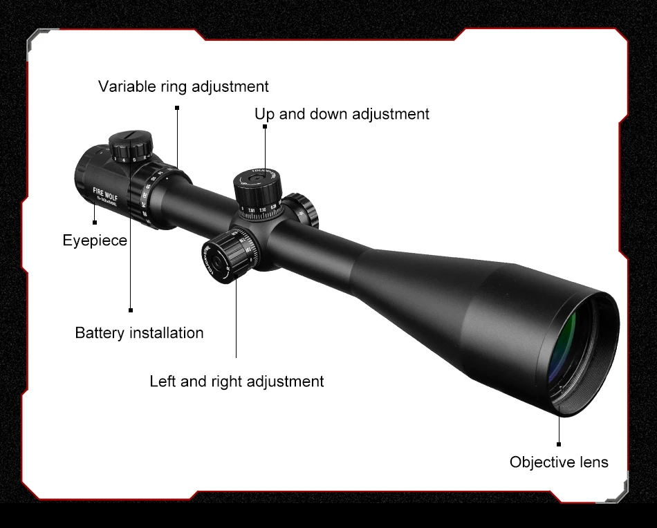 FIRE WOLF 8-32X56E Red Dot Green Sniper Scope компактные охотничьи прицелы с 20 мм/11 мм рельсовыми креплениями пневматическая винтовка с оптическим прицелом