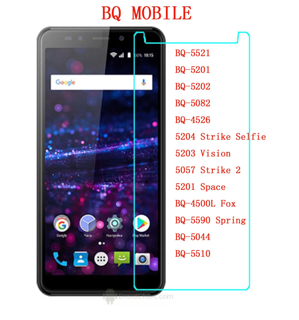 Закаленное Стекло пленка для BQ 5521 5201 5202 5082 4526 5204 Strike селфи 5203 5057 4500L Fox 5590 5044