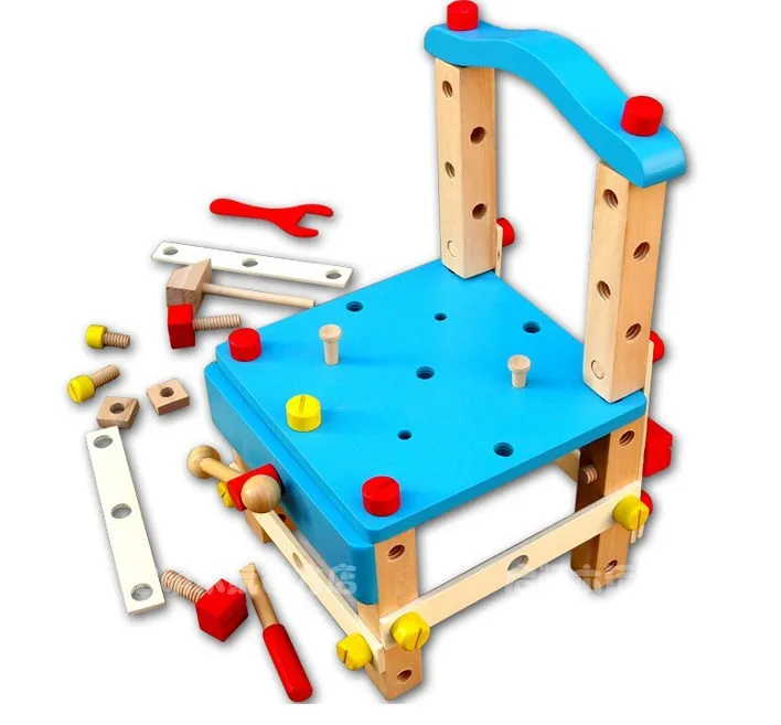 1pc kids child wooden assemble chairs screw Luban disassembly tool