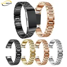 KINGBEIKE Hot Sale Stainless Steel Watchband For Fitbit Charge 2 Watch Band Replacement Wristwatch Bracelet Strap Men Women