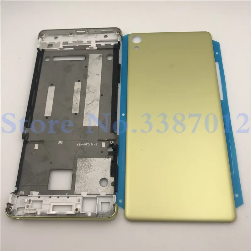 10 шт полный Корпус середине передней рамка Корпус для Sony Xperia XA F3111 F3112 F3115+ боковой направляющей в полоску с боковыми кнопками+ логотип