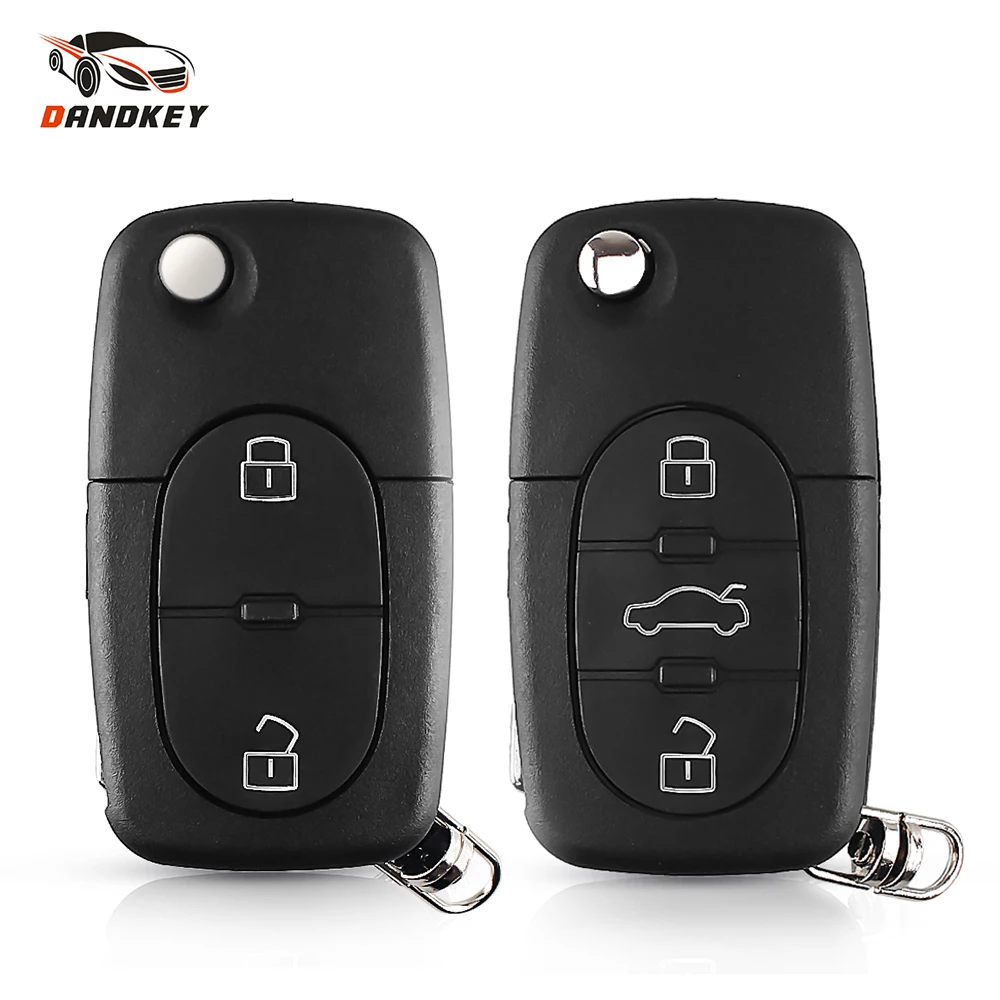 Dandkey 2/3 Buttons Remote Flip Car Key Shell Blank For VW Volkswagen Golf 4 5 6 Passat B5 B6 Polo Bora Touran Uncut Cover | Автомобили и