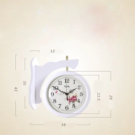 

Double-sided Wall Clock Living Room Modern Minimalist Double-sided Clock Fashion Creative Silent Clock Quartz Wall Ornaments