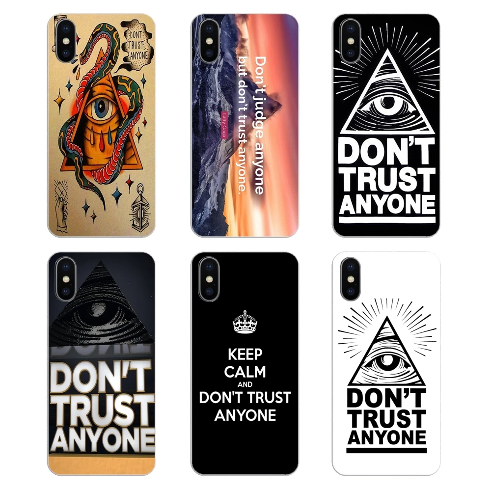 

For Huawei P20 Lite Nova 2i 3i 3 GR3 Y6 Pro Y7 Y8 Y9 Prime 2018 2019 Dont Trust Anyone Triangle Pyramid Art Silicone Cases Cover