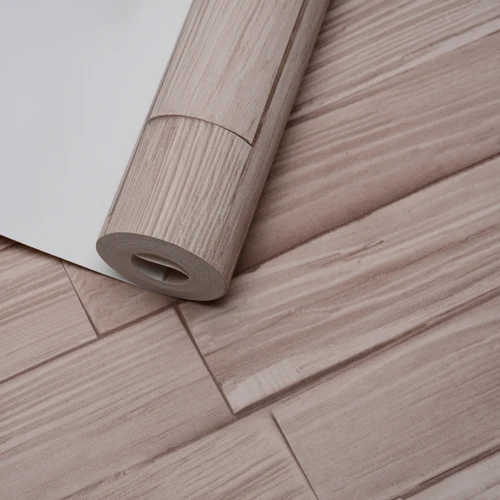 Modern 3D wood grain PVC embossed wallpaper solid wood board pattern 3d