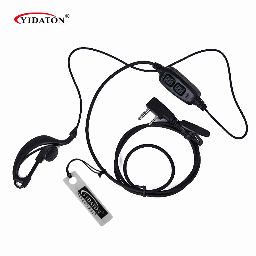 

1PC BAOFENG uv-82 accessories dual PTT headset earpiece with mic for UV 82 UV82L UV-89 2-way radio Accessories earphone