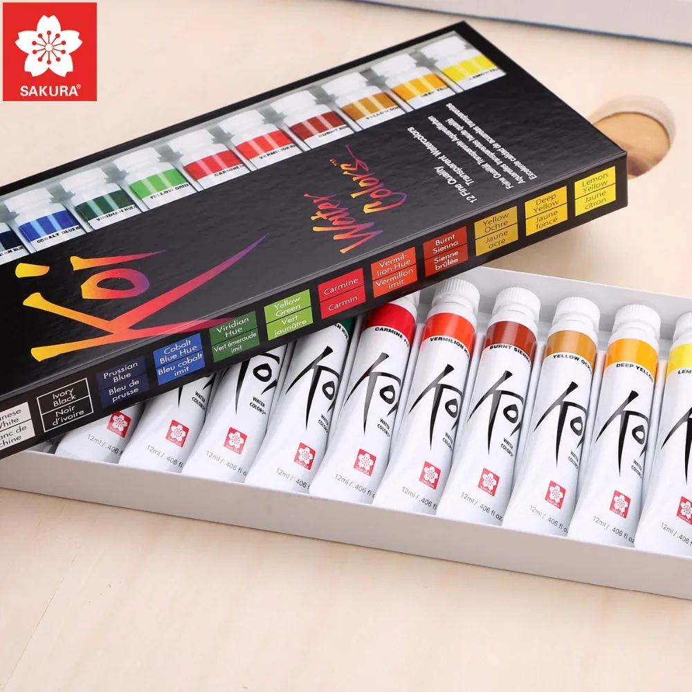 Amazon.com: Koi Watercolor Paints 12ml 18/Pkg-Assorted Colors