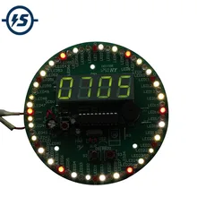 DIY Kit 60 секунд вращающиеся часы DIY Kit электронный будильник 172 компоненты секунды показывают скорость коррекции электронный DIY комплект