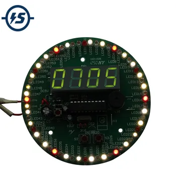 

Rotating Clock DIY Kit Electronic Alarm Clock 172 Components Seconds Show Speed Correction Electronic DIY Kit DIY Kit 60 Seconds