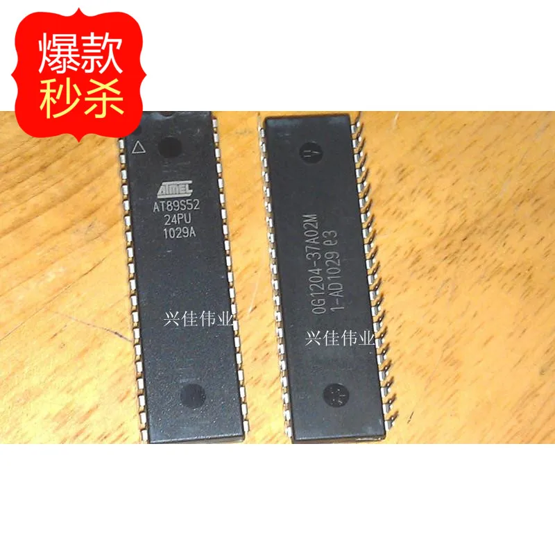 10 Pcs Nuovo Originale Autentico At89S52-24Pu Dip-40 8-Bit Microcontroller Flash