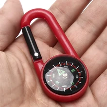 7 цветов компас брелок многофункциональный походный Пластиковый Карабин Мини компас термометр Открытый Кемпинг подвесное кольцо компас