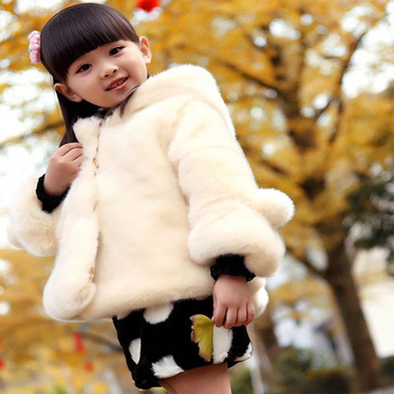Пальто-пончо для малышей Детское зимнее пончо и накидки принцессы для девочек пальто с искусственным мехом и парка с капюшоном, верхняя одежда для детей