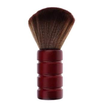 

Barber Salon Neck Face Duster Brush Shaving Hair Cutting Cleaning Brushes, Soft Fiber & Wood Handle